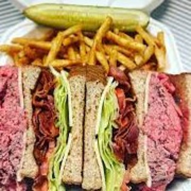Roasted Beef Club Sandwich.