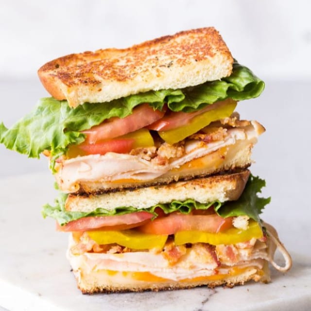 Grilled Chicken Club Sandwich.