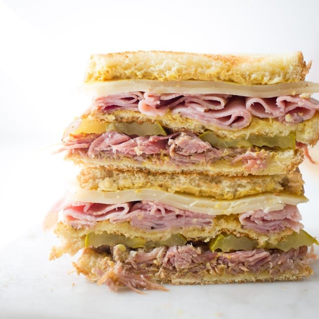 Ham & Cheese Club Sandwich.