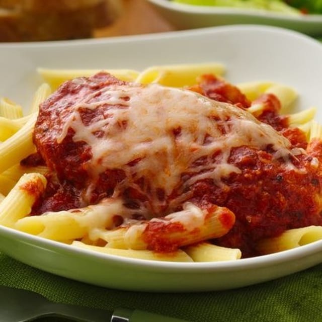 Chicken Cutlet Parm Pasta.