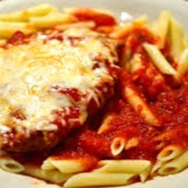 Veal Cutlet Parm Pasta.