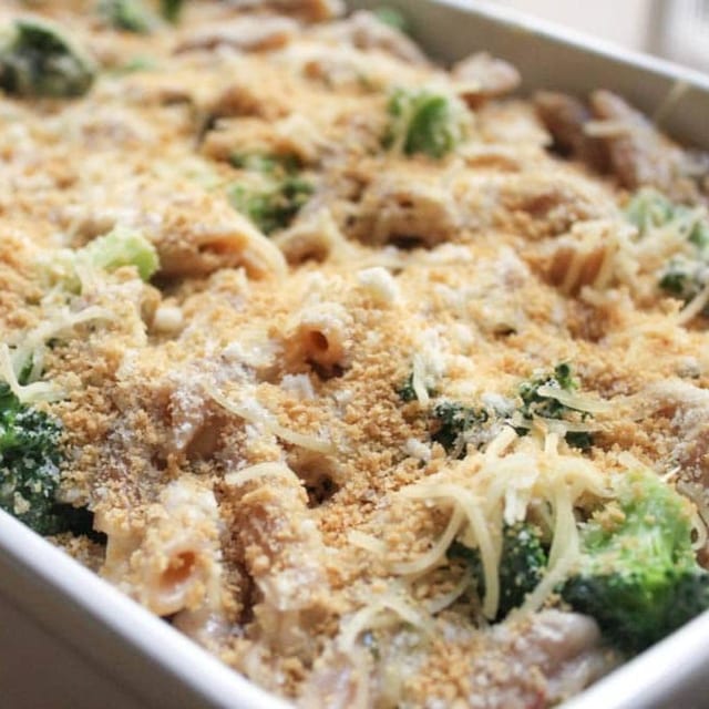 Chicken Broccoli Alfredo Pasta.
