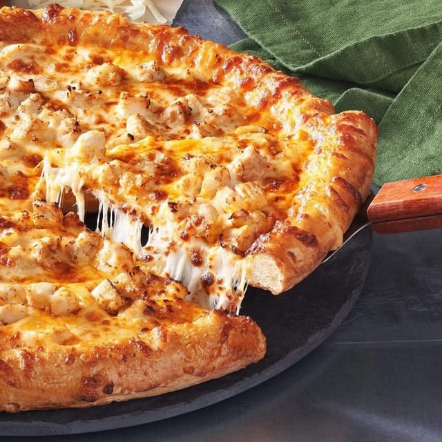 Buffalo Chicken Ranch Pizza.